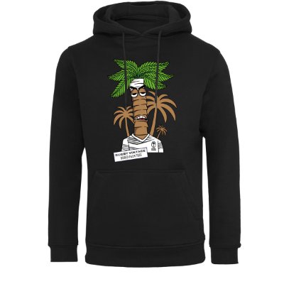 Rugby Vintage - Fiji 'Bored' Palmboom Hoodie - Zwart afbeelding