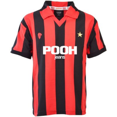 AC Milan Pooh Jeans Retro Voetbalshirt 1981-1982 afbeelding