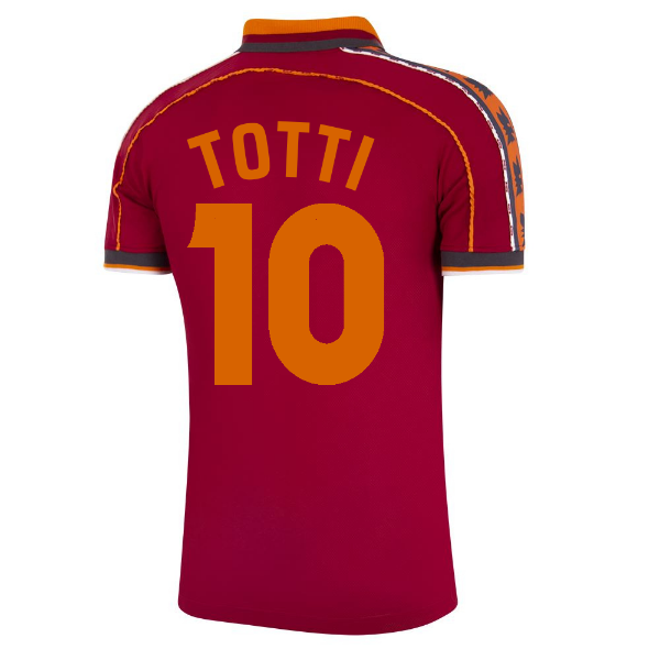 AS Roma Retro Football Shirt 1998-1999 + Totti 10