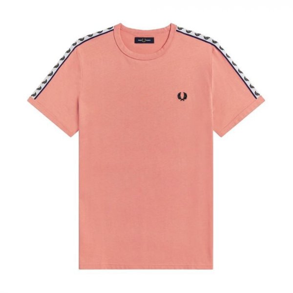 Fred Perry - Taped Ringer T-Shirt - Pink Peach