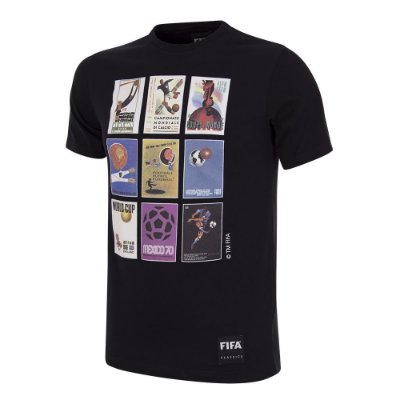 COPA Football - World Cup Collage Poster T-Shirt - Zwart afbeelding