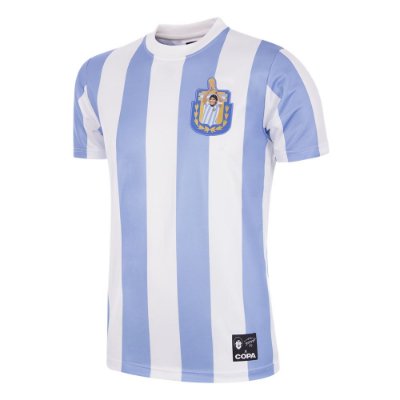 Maradona X COPA Argentinië Retro Voetbalshirt WK 1986 afbeelding