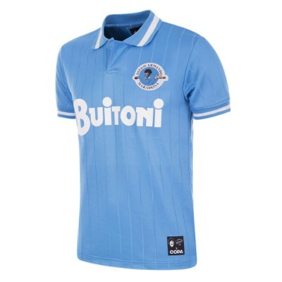 Maradona X COPA Napoli Retro Voetbalshirt 1986-1987 afbeelding