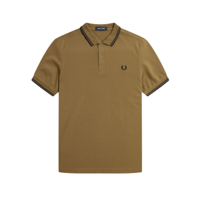 Fred Perry - Twin Tipped Poloshirt - Shaded Stone afbeelding