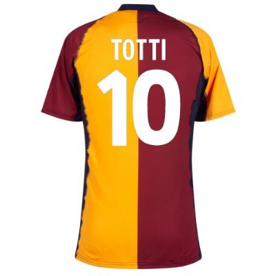 AS Roma Retro Voetbalshirt 2001-2002 + Totti 10 afbeelding
