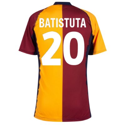AS Roma Retro Voetbalshirt 2001-2002 + Batistuta 20 afbeelding