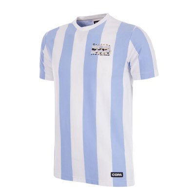 COPA Football - Argentinië WK Kampioen 1986 T-shirt - Wit/Blauw afbeelding