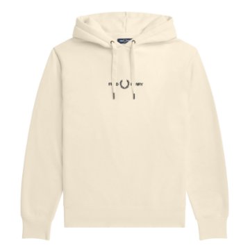 Fred Perry Hooded Sweater - Ecru Fred Perry Hooded Sweater - Ecru