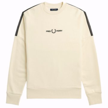 Fred Perry Crew Neck Sweater - Ecru Fred Perry Crew Neck Sweater - Ecru