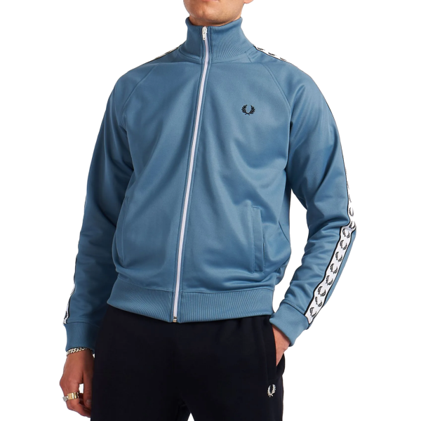 Fred Perry Taped Track Jacket - Ash Blue