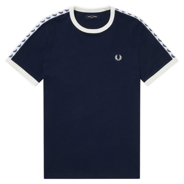 Fred Perry Taped Ringer T-Shirt - Navy