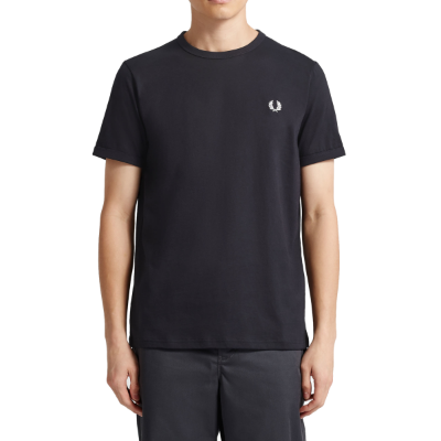 Fred Perry - Ringer T-Shirt - Navy afbeelding