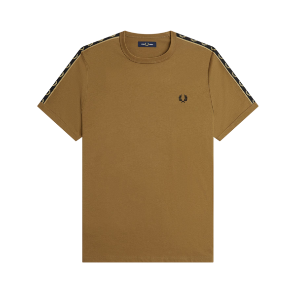 Fred Perry - Contrast Tape Ringer T-Shirt - Shaded Stone