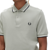 Fred Perry - Twin Tipped Shirt - Seagrass/ Snow White/ Black