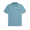 Fred Perry - Twin Tipped Poloshirt - Ash Blue/ Golden/ Navy