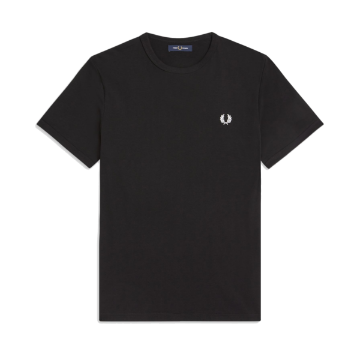 Fred Perry - Ringer T-Shirt - Zwart Fred Perry - Ringer T-Shirt - Zwart