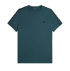 Fred Perry - Contrast Tape Ringer T-Shirt - Petrol Blue