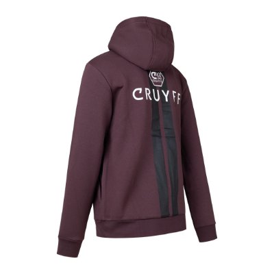 Cruyff – Forth Hooded Trainingsjack – Donkerrood