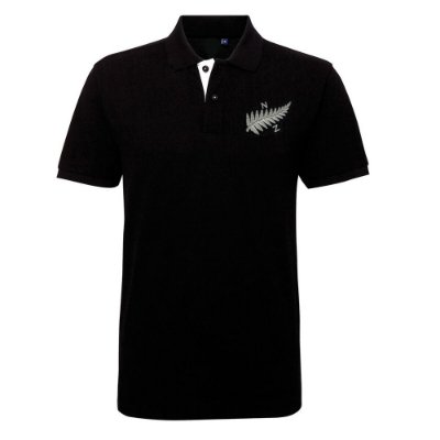 Rugby Vintage - Nieuw Zeeland Poloshirt 1924 - Zwart afbeelding