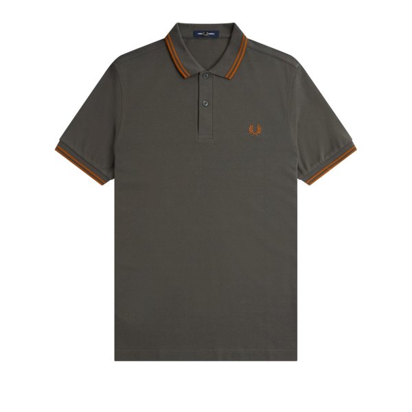 Fred Perry - Twin Tipped Polo Shirt - Field Green/ Nut Flake