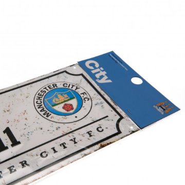 Manchester City FC Street Sign Retro Manchester City FC Street Sign Retro
