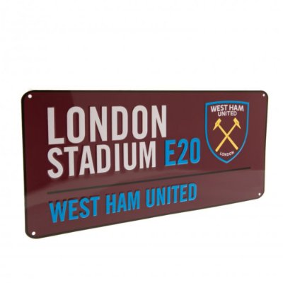 West Ham United Straatbord (40cm x 18cm) afbeelding
