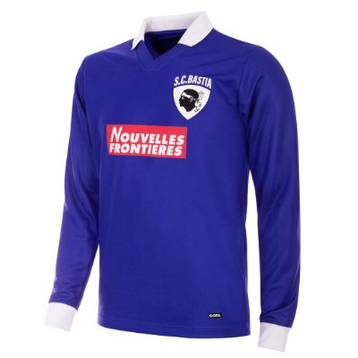 SC Bastia Retro Voetbalshirt 1997-1998 afbeelding