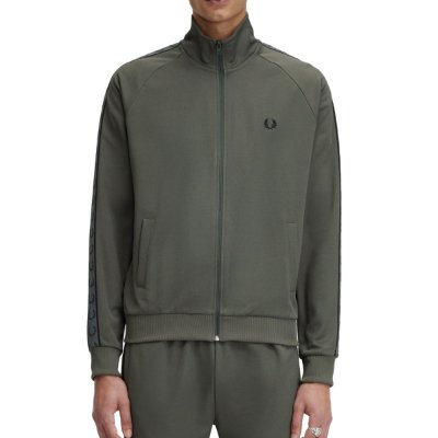 Fred Perry - Contrast Tape Trainingsjack - Groen/ Zwart afbeelding