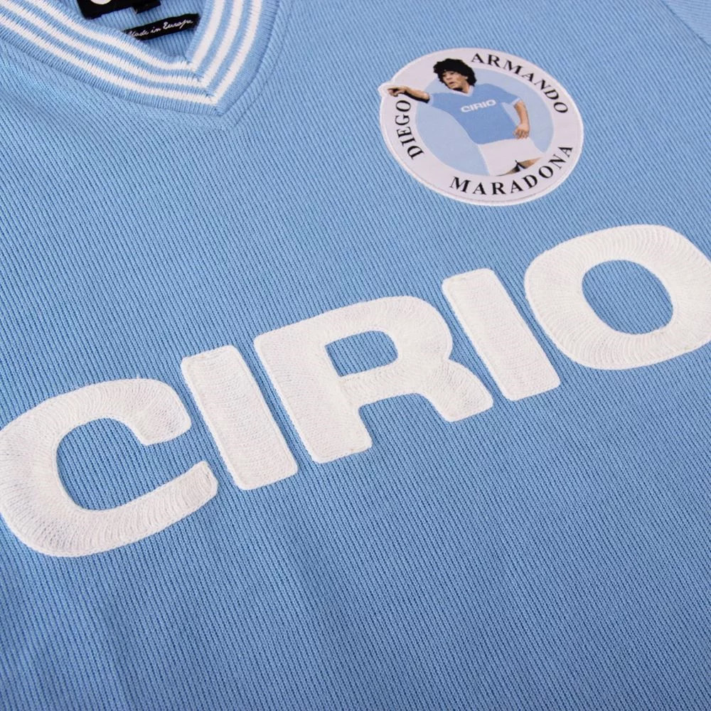 T-shirt NAPOLI anni 80 scudetto MARADONA 10 mars 88 89 100% cotone azzurra