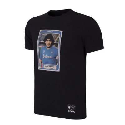 COPA Football - Maradona Napoli Sticker T-Shirt - Zwart afbeelding