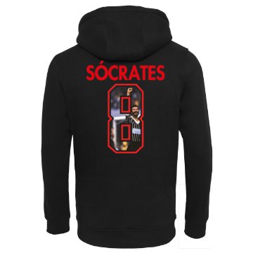 FC Eleven - Democracia Corinthiana Socrates 8 Hoodie - Zwart FC Eleven - Democracia Corinthiana Socrates 8 Hoodie - Zwart