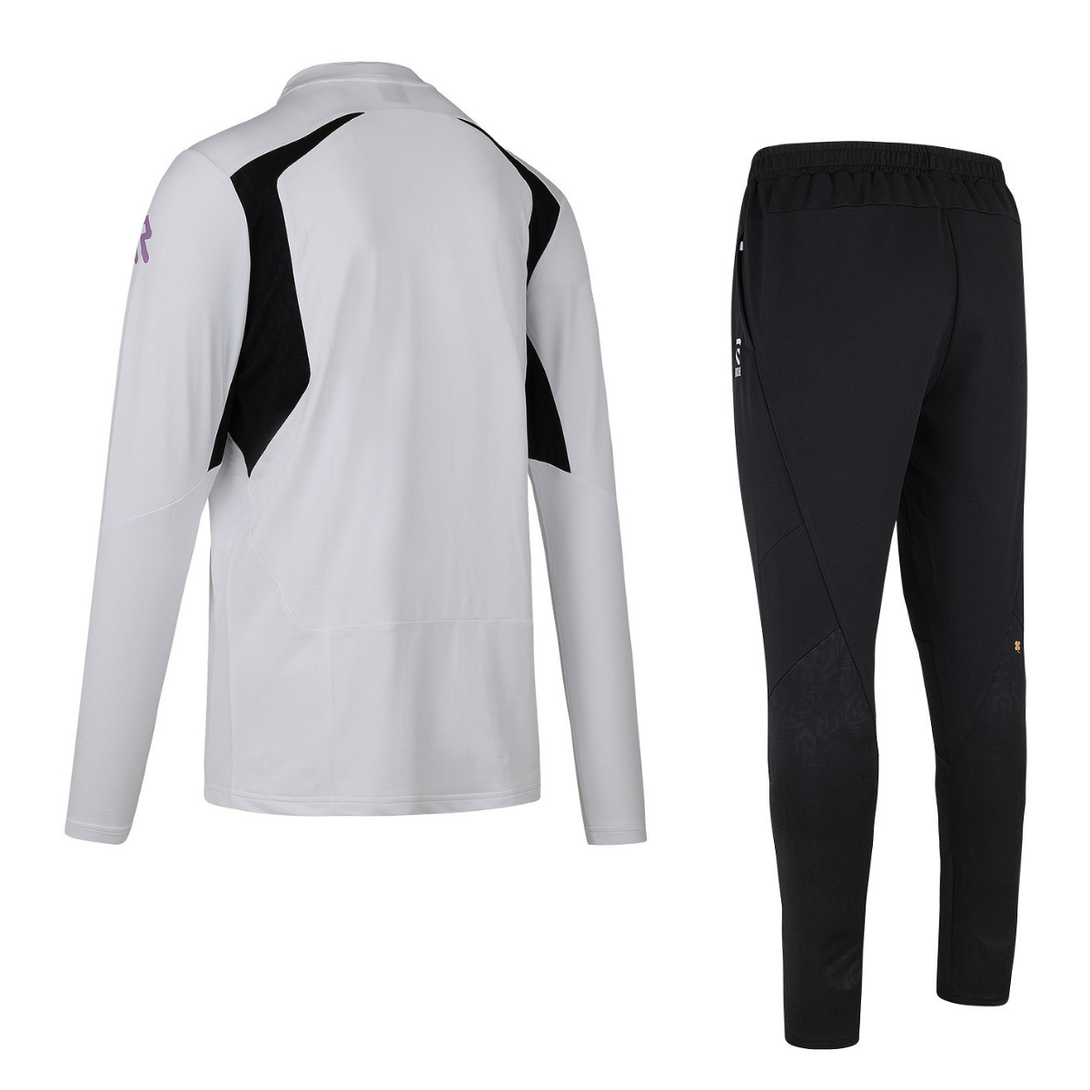 REORIA Dames katoenen half-rits trainingspak set met Henley-hals, loungekleding sets, lange mouwen, 2-delig outfit, effen kleur co örd sets, Grijs Blauw, S