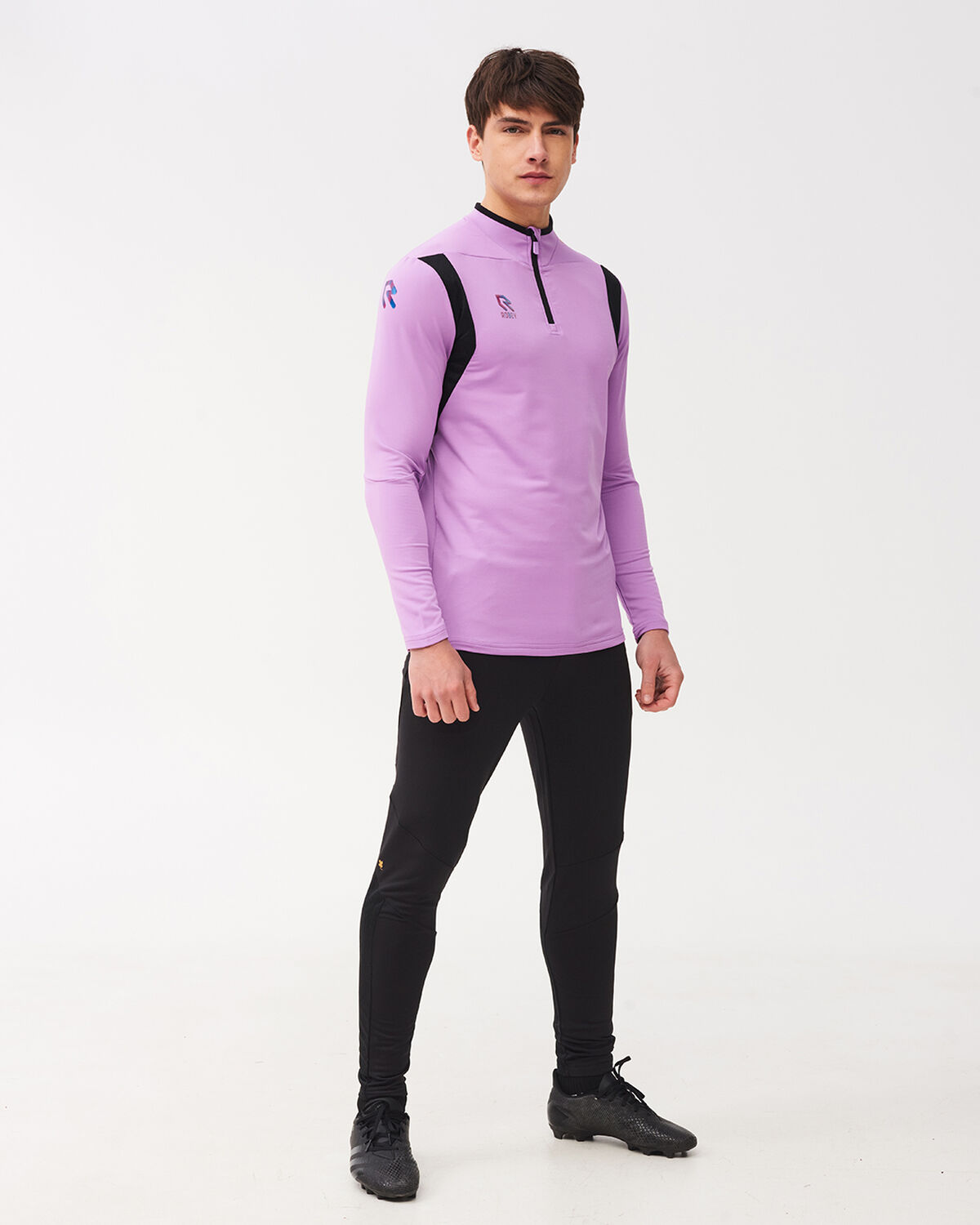 REORIA Dames katoenen half-rits trainingspak set met Henley-hals, loungekleding sets, lange mouwen, 2-delig outfit, effen kleur co örd sets, Kaki, M