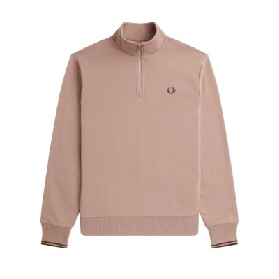 Fred Perry - Half Zip Sweater - Dark Pink afbeelding