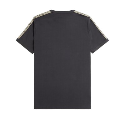 Fred Perry – Contrast Tape Ringer T-Shirt – Donkergrijs/