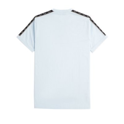 Fred Perry – Contrast Tape Ringer T-Shirt – Lichtblauw