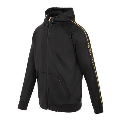 Cruyff - Patron Hooded Trainingsjack - Zwart/ Goud afbeelding