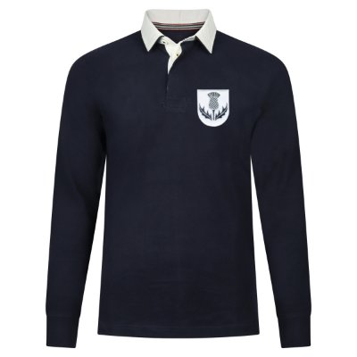 Rugby Vintage - Schotland Retro Rugby Shirt 1970's - Navy afbeelding