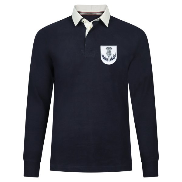 Rugby Vintage - Scotland Retro Rugby Shirt 1970's - Navy