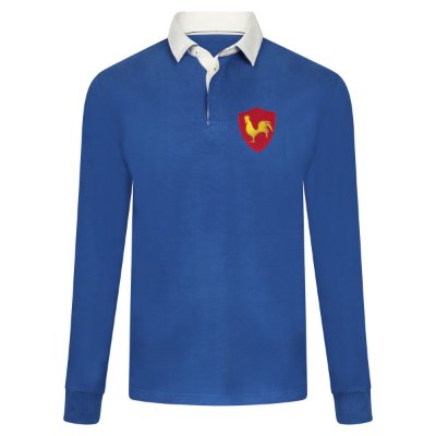 Rugby Vintage - Frankrijk Retro Rugby Shirt 1980's - Blauw afbeelding