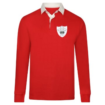 Rugby Vintage - Wales Retro Rugby Shirt 1970's - Rood Rugby Vintage - Wales Retro Rugby Shirt 1970's - Rood