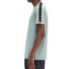 Fred Perry - Contrast Tape Ringer T-Shirt - Silver Blue/ Warm Grey