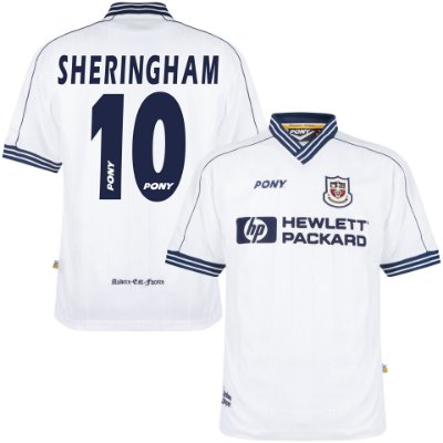 Pony - Tottenham Hotspur Retro Voetbalshirt 1996-1998 + Sheringham 10 afbeelding