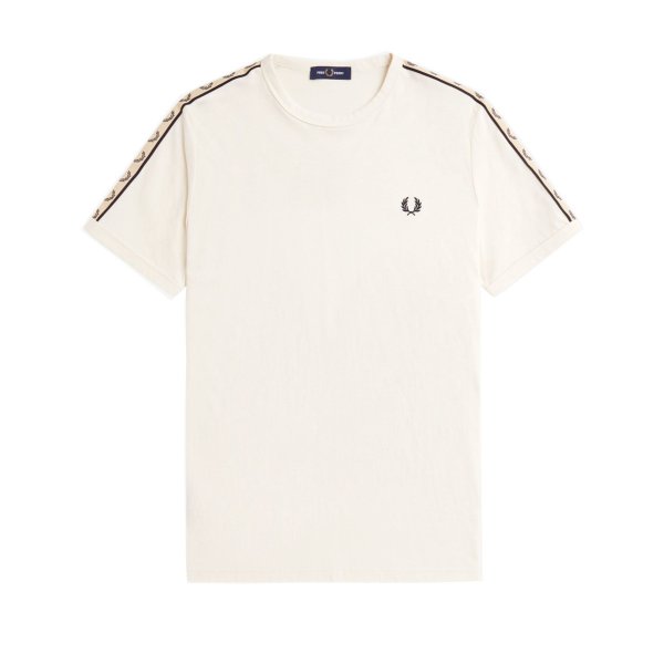 Fred Perry - Contrast Tape Ringer T-Shirt - Ecru/ Black