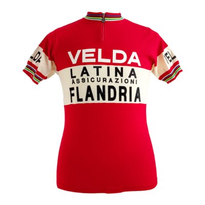 Magliamo - Flandria Velda Latina Retro Wielershirt 1977 (Korte Mouwen) afbeelding