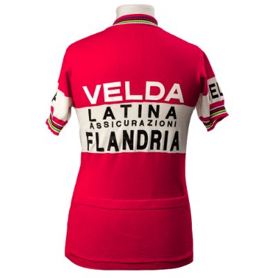 Magliamo Flandria Velda Latina Retro Wielershirt 1977 Korte Mouwen