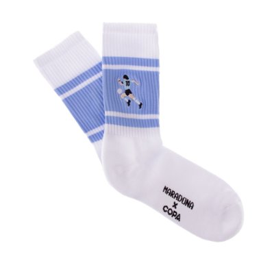Maradona X COPA Argentinië Embroidery Terry Sokken - Wit afbeelding
