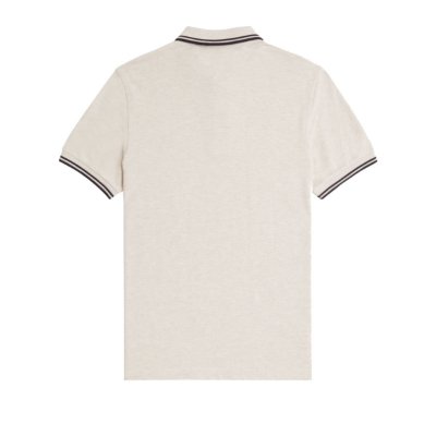 Fred Perry – Twin Tipped Poloshirt – Porridge Marl/ Anchor