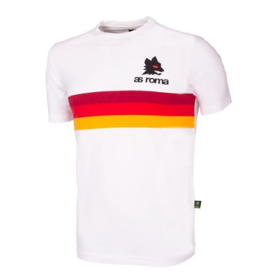 COPA Football - AS Roma Stripes T-Shirt - Wit afbeelding