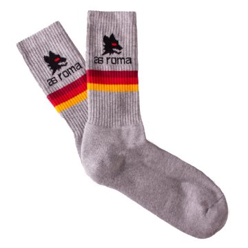 COPA Football - AS Roma Stripes Terry Socks - Grey COPA Football - AS Roma Stripes Terry Socks - Grey